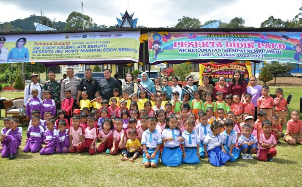 Pelepasan PAUD Se-Kecamatan Siempat Nempu Hilir.(foto/Istimewa)