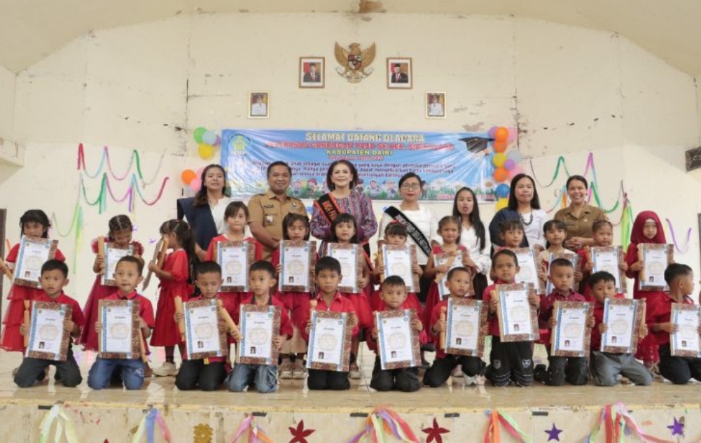 Pentas seni acara menarik PAUD Kecamatan Sidikalang.(foto/istimewa)