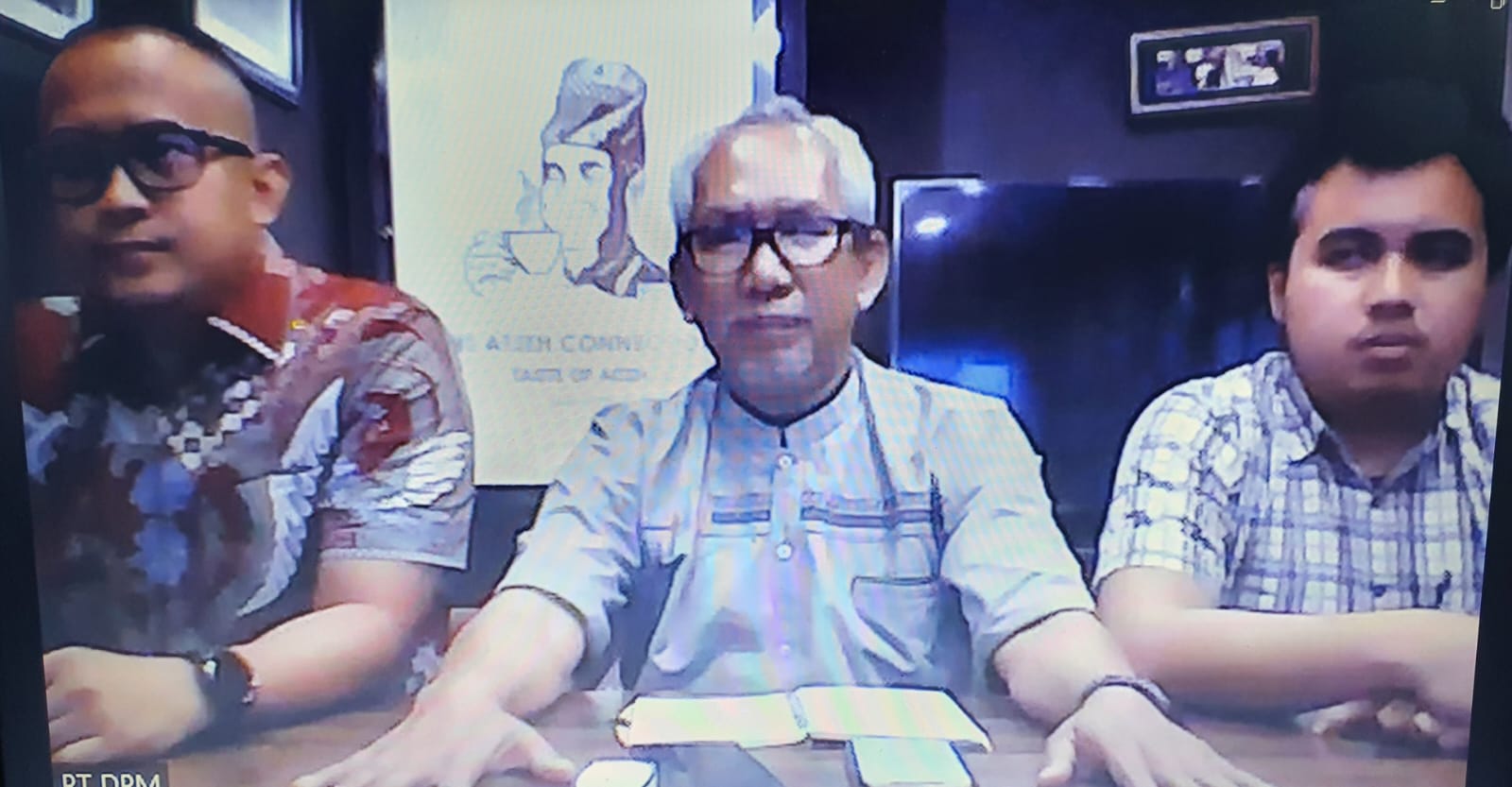 Konfrensi Pers PT Dairi Prima Mineral (DPM) melalui Zoom meeting.(foto?istimewa)