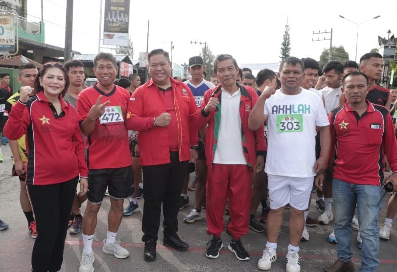 Lomba Lari 10 km Sentral Organisasi Karyawan Swadiri Indonesia (SOKSI) Kabupaten Dairi.(foto/istimewa)
