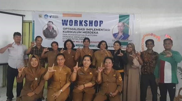 Workshop Optimalisasi Implementasi Kurikulum Merdeka di SDN 034807 Jumateguh.(foto/istimewa)