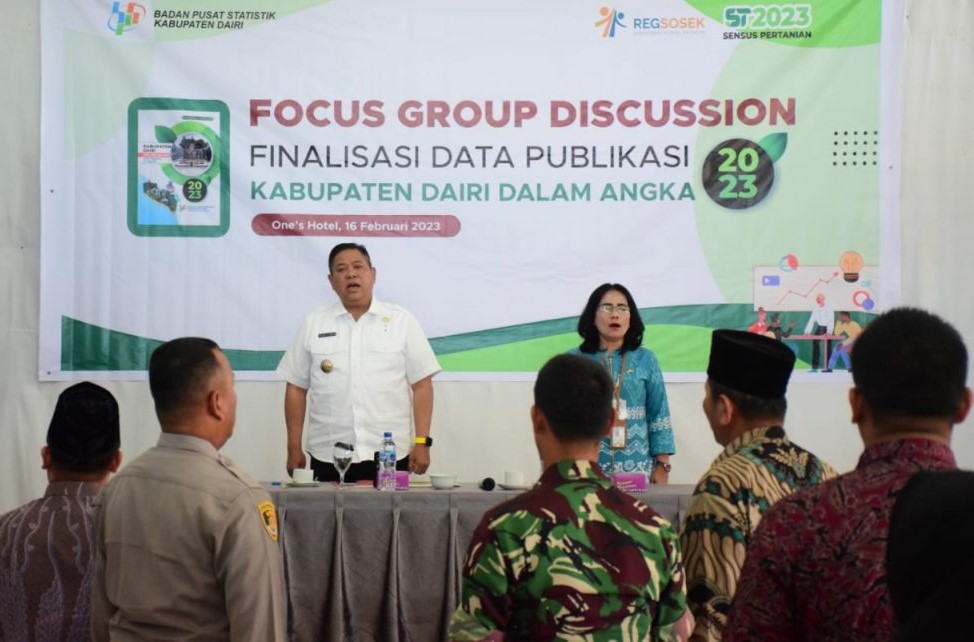 Focus Group Discussion (FGD) yang digelar Badan Pusat Statistik (BPS) Kabupaten Dairi di Aula SMK Negeri 1 Sidikalang.(foto/istimewa)
