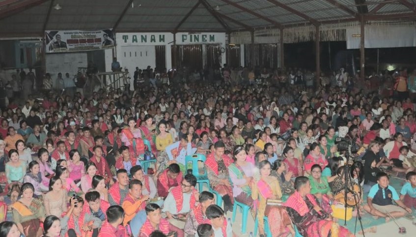 Acara Gendang Guro Guro Aron Desa Tanah Pinem.(foto/ist)