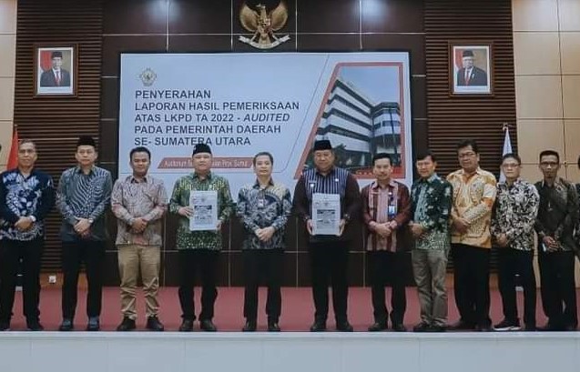 Pemerintah Kabupaten Dairi raih 9 kali berturut-turut predikat opini Wajar Tanpa Pengecualian (WTP) dari Badan Pemeriksa Keuangan (BPK) Perwakilan Provinsi Sumatera Utara.(foto/ist)