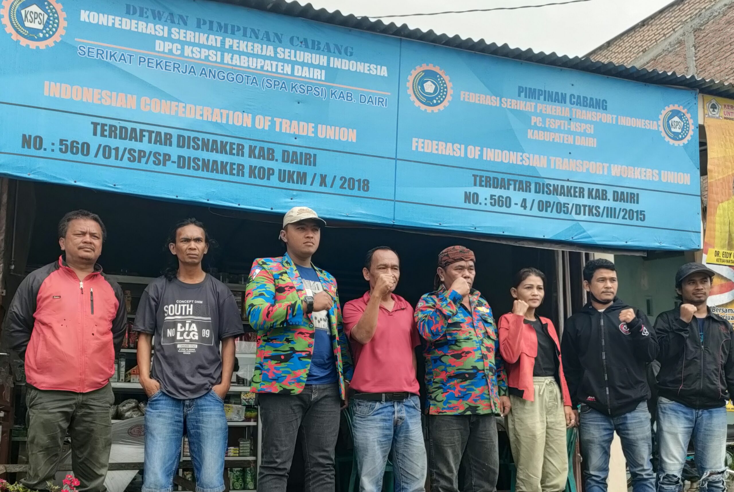 Dewan Pimpinan Cabang Konfederasi Serikat Pekerja Seluruh Indonesia (DPC KSPSI) Kabupaten Dairi.(foto/Iwan)