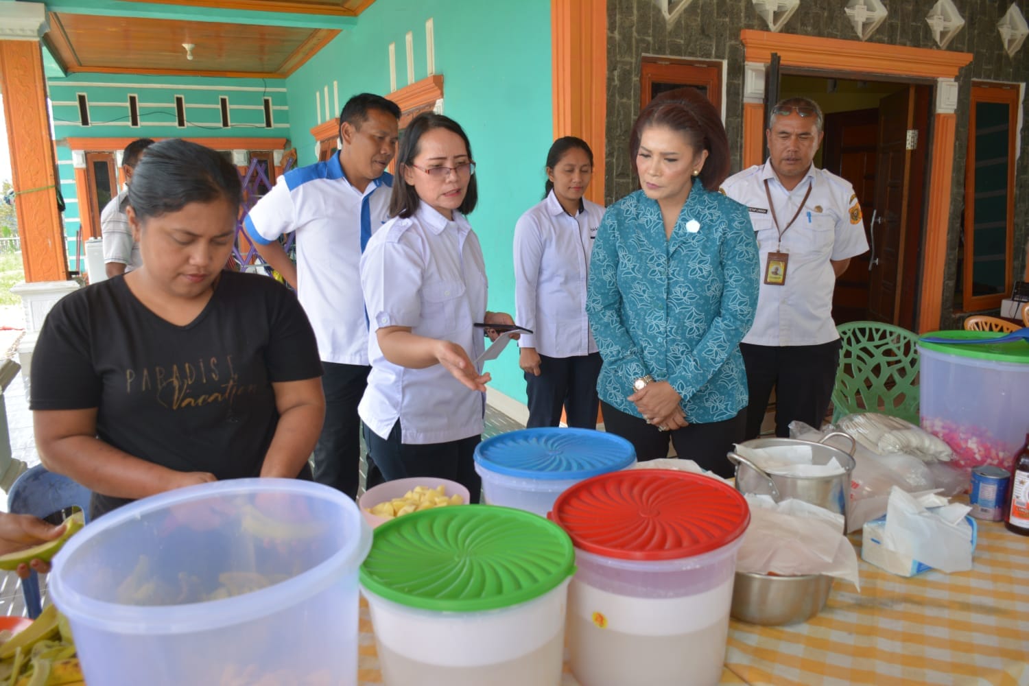 kegiatan dapur sehat atasi stunting (Dashat) di Desa Pegagan Julu VII, Kecamatan Sumbul Kabupaten Dairi pada Rabu, 27 September 2023.(foto/ist)
