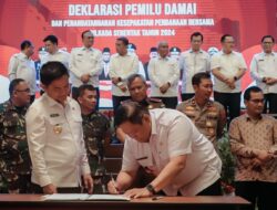 Eddy Berutu Hadiri Deklarasi Pemilu Damai, Dairi Mampu Tunjukkan Kedewasaan Berdemokrasi