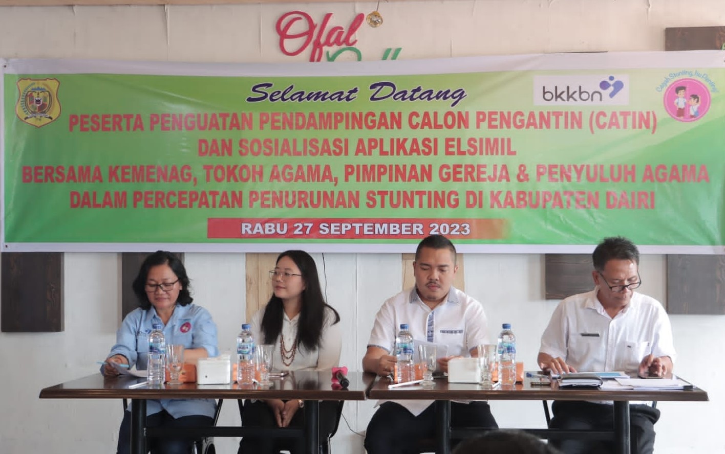 Penguatan Pendampingan Calon Pengantin (Catin) dan Sosialisasi Aplikasi Elsimil dalam percepatan penurunan stunting di Kabupaten Dair.(foto/ist)