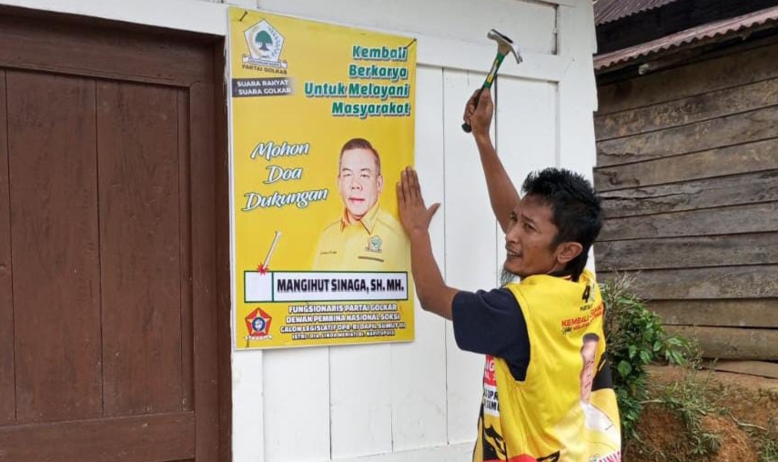 Fersis Sinaga Korcam Pemenangan mangihut Sinaga Kecamatan Tanah Pinem.(foto/ist)