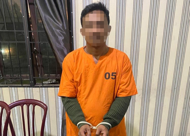 Polres Tanah Karo amankan pelaku penjual narkoba jenis sabu.(foto/ist)