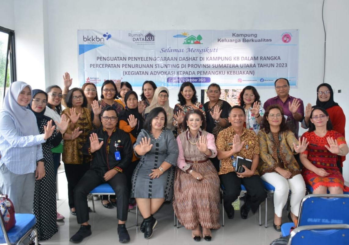 Kegiatan penguatan penyelenggaraan Program Dapur Sehat Atasi Stunting (Dashat) di kampung KB dalam rangka percepatan penurunan stunting di Provinsi Sumatera Utara pada Kamis, 12 Oktober 2023.(foto.ist)