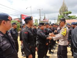 Kapolres Dairi Pimpin Konsolidasi Personil BKO Polda Sumut Usai Gelaran Pilkades Serentak