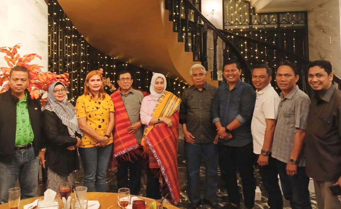 Kunjungan Kerja Ketua Umum Persatuan Wartawan Indonesia (PWI) Hendry Ch Bangun di Medan.(foto/ist)