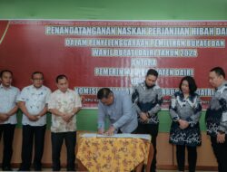 Jelang Pilkada 2024, Pemkab Dairi Dan KPU Dairi Tandatangani Nota Perjanjian Hibah Daerah