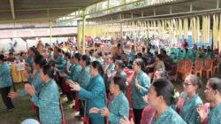 Evaluasi Pelaksanaan Terbaik Desa Program Terpadu Peningkatan Peranan Wanita Menuju Keluarga Sehat Sejahtera (PTP2WKSS) Tingkat Provinsi Sumatera Utara Tahun 2023, di Desa Janji, Kecamatan Siempat Nempu Hilir, Selasa (7/11/2023).(foto/ist)