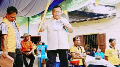 Acara Open House Caleg DPR RI Mangihut Sinaga.(foto/Iwan)