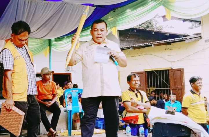 Acara Open House Caleg DPR RI Mangihut Sinaga.(foto/Iwan)