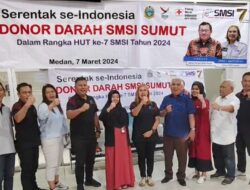 PMI Ucapkan Terimakasih Kepada SMSI Sumut Telah Donorkan Darah