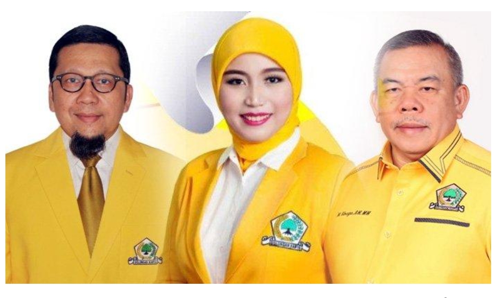 Caleg Golkar Dapil Sumut III: Delia Pratiwi Sitepu, Ahmad Doli Kurnia Tandjung dan Mangihut Sinaga.(foto/ist)