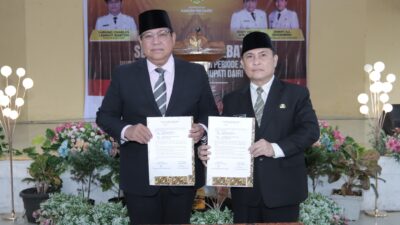 Foto saat sertijab Pj Bupati Dairi. (foto/ist)