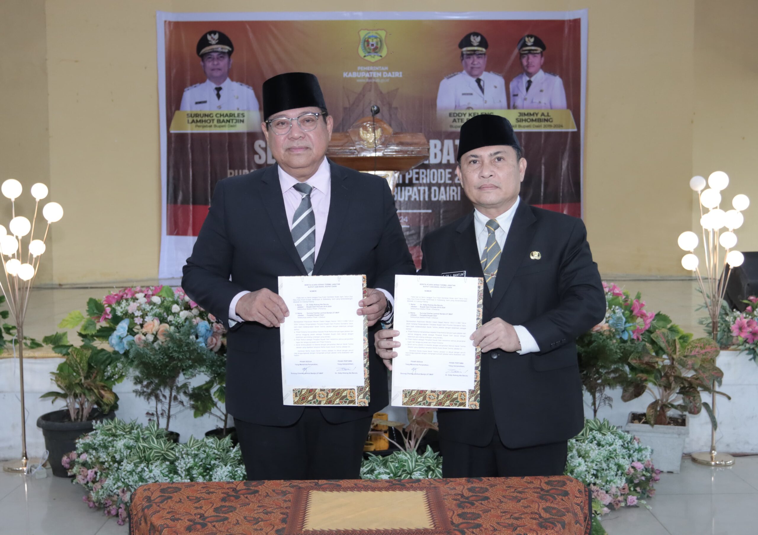 Foto saat sertijab Pj Bupati Dairi. (foto/ist)