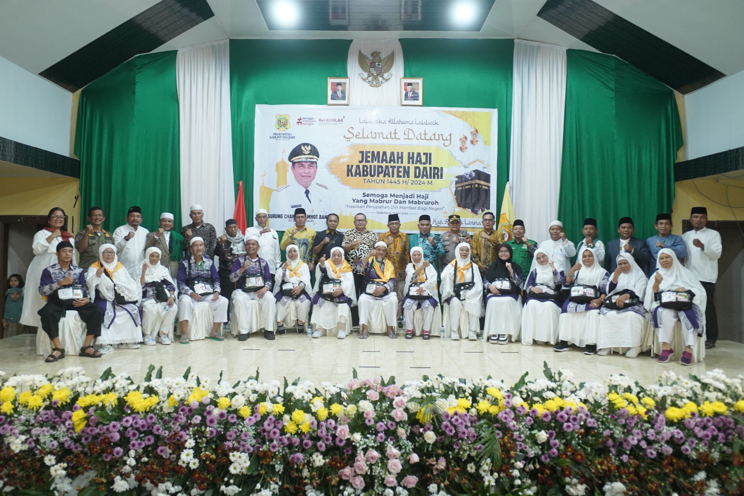 Kepulangan Jamaah Haji Daiti di Balai Budaya. (foto/ist)