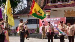Pelepasan Peserta Kirab Tangkal Napza Kwarcab Pramuka. (foto/ist)