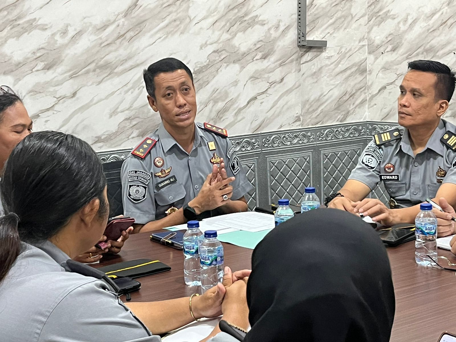 Rapat internal Lapas kelas IIA Pematangsiantar.(foto/Hegi)