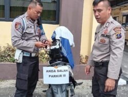 Sipropam Tegur Kendaraan Parkir Sembarang Diwilayah Mako Polres Siantar