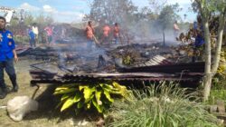 Kondisi rumah ludes, pasca kebakaran(foto/uba)