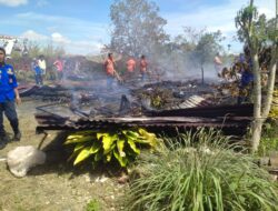Satu Unit Rumah Kontrakan di Sitinjo, Kabupaten Dairi, Sumatera Utara, Hangus Terbakar