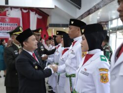 45 Anggota Paskibraka Kabupaten Dairi Dikukuhkan