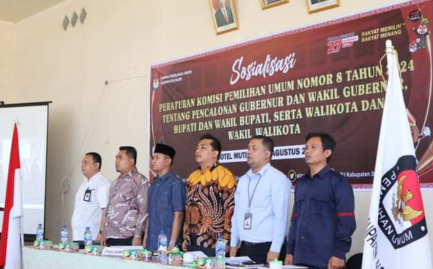 KPU Dairi sosialisasikan PKPU Nomor 8 Tahun 2024.(ist)
