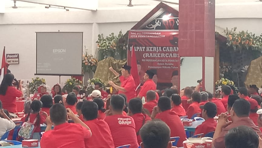 Rakercabsus Partai PDI-P Kota Pematangsiantar.(Foto/Hegi)