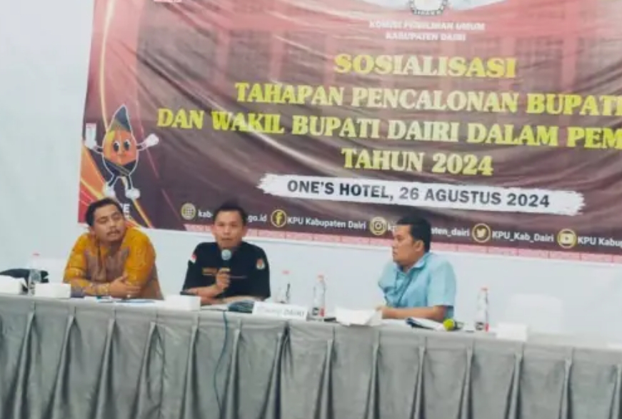 Sosialisasi tahapan pencalonan Bupati dan Wakil Bupati Dairi tahun 2024.(Ist)