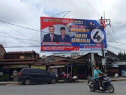 Pintu Masuk Kota Sidikalang Terpampang Billboard Rim Uli Bintangta