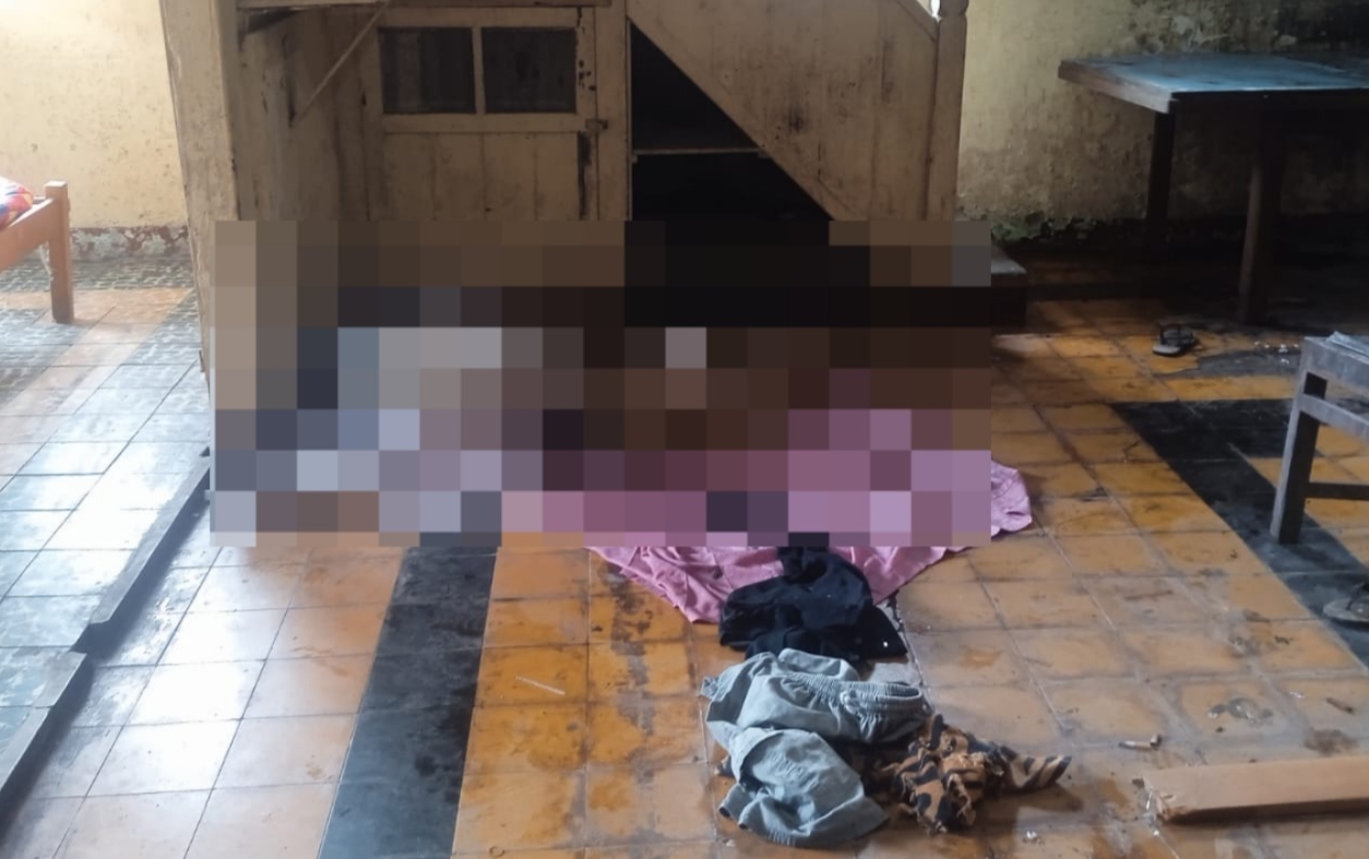 Barita Hamonangan Simanjuntak ditemukan tak bernyawa di rumahnya.(Foto/Hegi)