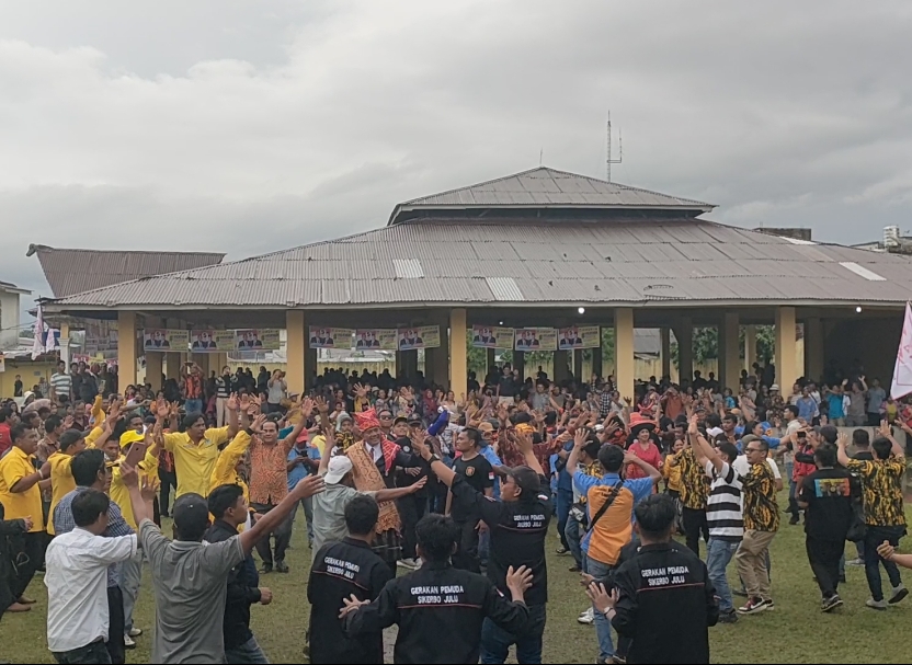 Kampanye Akbar Vickner - Wahyu di Kecamatan Tigalingga.(Foto/Iwan)