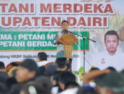 Hadiri Pelantikan Pengurus DPD Tani Merdeka Kabupaten Dairi Pj Bupati Dairi; Jadilah Garda Terdepan Dukung Ketahanan Pangan Dairi