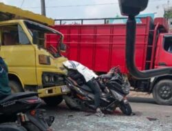 Pengendara NMAX Tewas Terjepit Diantara Dua Truk di Simpang Karang Sari Siantar