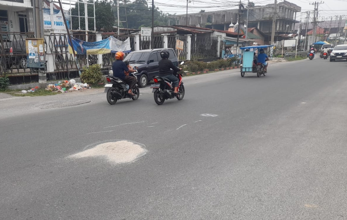 Lokasi tempat kejadian laka.(foto/Hegi)