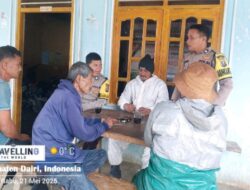 Bhabinkamtibmas Polsek Parongil Sampaikan Pesan Kamtibmas Langsung Kerumah Warga