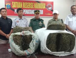 Kodim Simalungun Serahkan Temuan 2 Goni Ganja dari Kampus USI ke Polres Siantar
