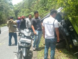 Vixion Tabrak Truk Box di Lae Pondom Dairi, Pengendara Vixion Tewas di Tempat