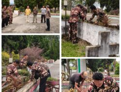 GM FKPPI Gotong Royong Bersihkan Makam Pahlawan, Dukung Program Bupati Dairi