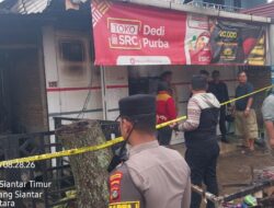 Warung Kelontong Marga Purba Terbakar, Polres Siantar Cek TKP