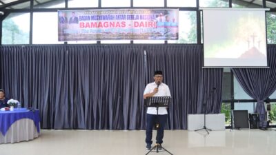 Foto;Wakil Bupati Dairi, Wahyu Daniel Sagala, menghadiri Perayaan Paskah Bamagnas di Hotel The Sasta, Sidikalang, Kamis (16/4/2026).(ist)