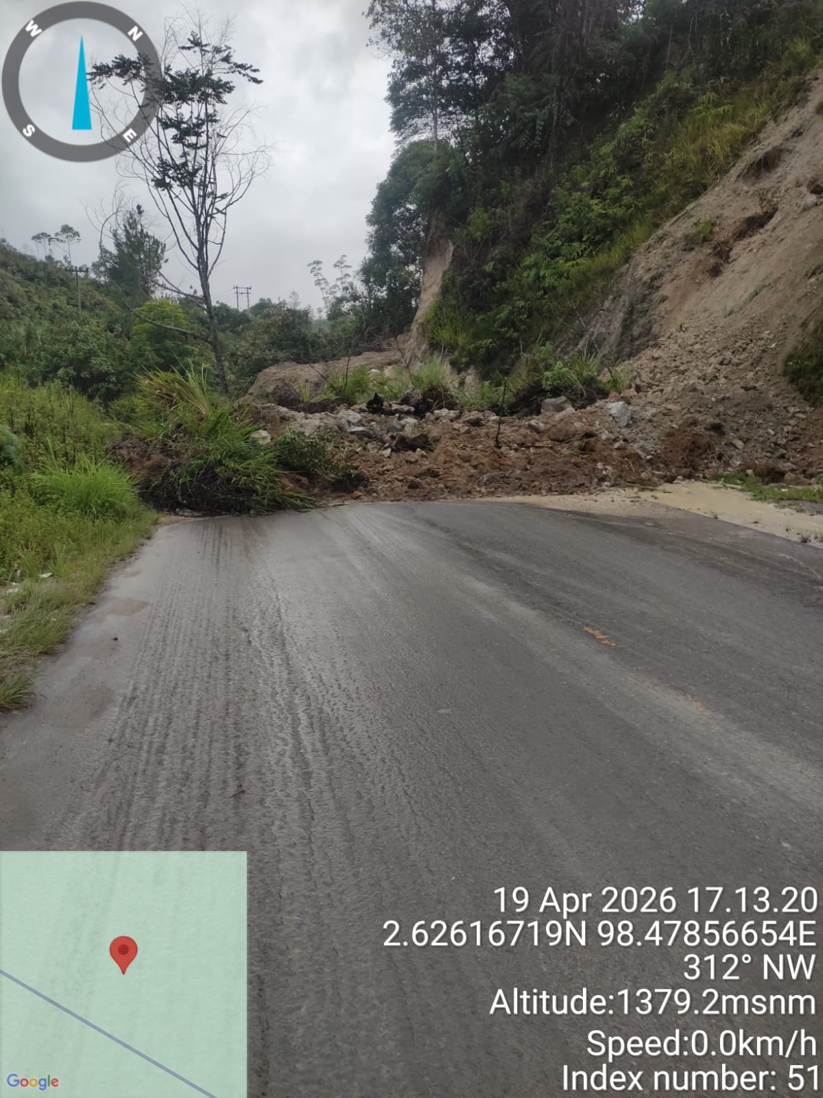 foto kondisi terakhir jalan longsor (ist)