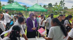 Foto :Sri Dewi Wahyu Daniel Sagala, melakukan kunjungan kerja sekaligus memantau pelaksanaan posyandu di Puskesmas Pembantu (Pustu) Sisolu-solu, wilayah kerja Puskesmas Sumbul, Desa Pegagan Julu V, Kecamatan Sumbul, Rabu (8/4/2026).(ist)